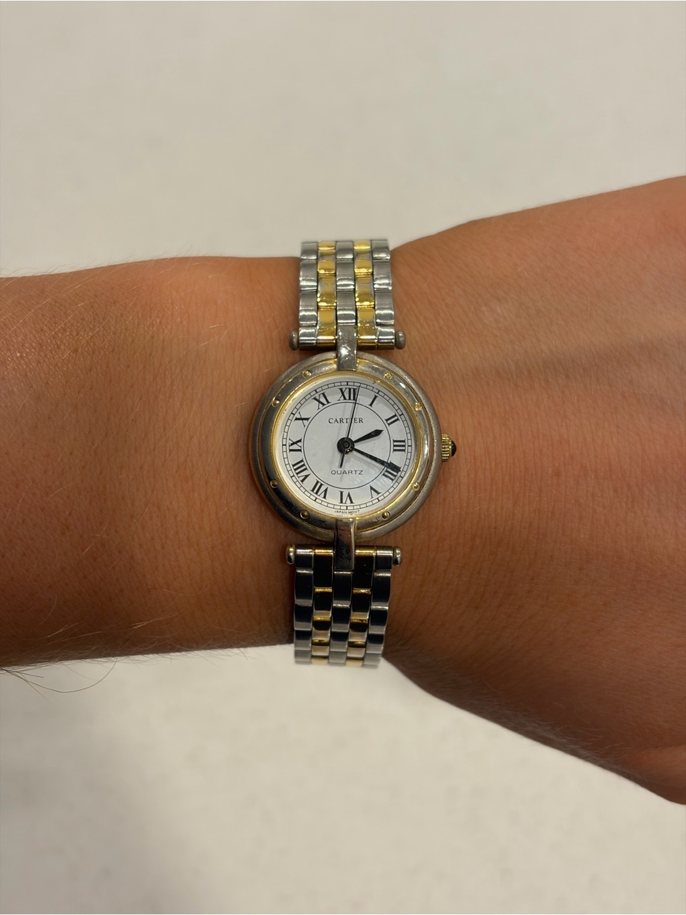 Cartier Two-Tone Round Quartz Bracelet Watch - Gold & Silver